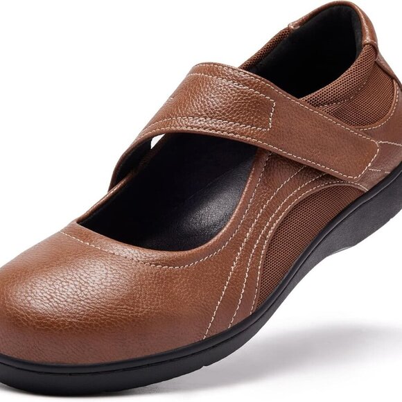 Shoes - Women's Leather Mary Jane Flats Casual Dress Shoes Lightweight Size 8